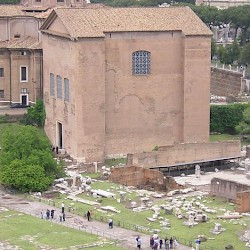 Rome, Forum Romanum, Curia Julia, Seen from the Palatine