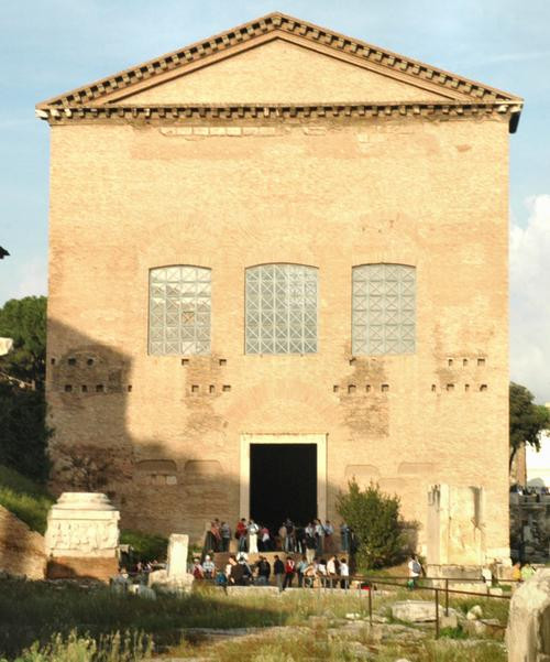Rome, Forum Romanum, Curia Julia, Façade