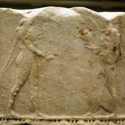 Corinth, Monument for Octavian's victory at Actium