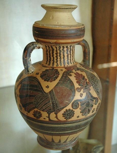 Corinth, Protocorinthian vase with a rooster