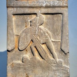Corinth, Relief of a hoplite