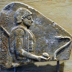 Sparta-Magoula, Relief of a young hero