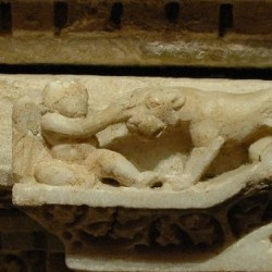 Antioch, Sidemara sarcophagus, detail: child and panther