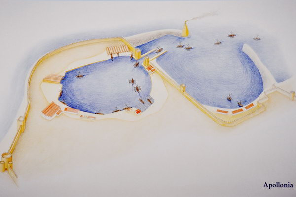 Reconstruction of the port of Apollonia