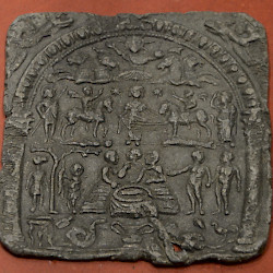 Hygeia on a bronze plaque