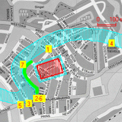 Woerden, Map of the ancient Rhine and shipwrecks