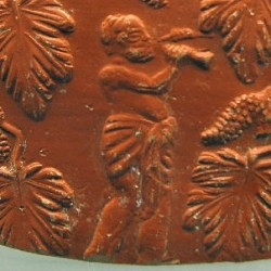 Woerden, Sherd of Samian ware with a flutist