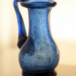Colored glass: blue