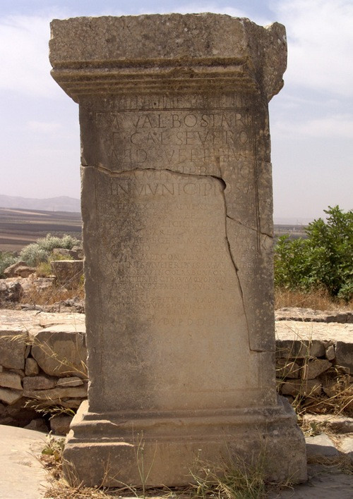 Volubilis, Stela of Marcus Valerius Severus ()