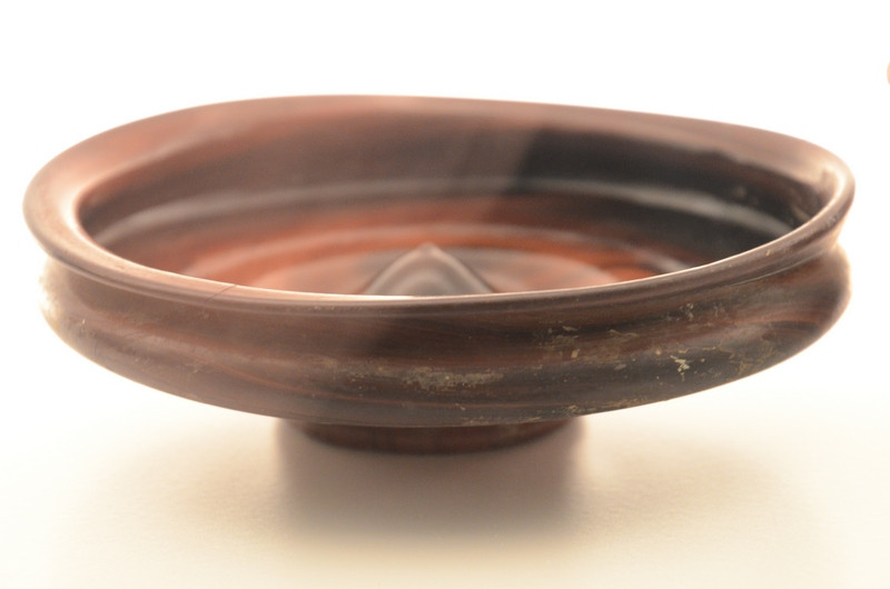A red-colored dish