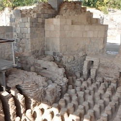 Beth Shean, Roman baths with hypocaust