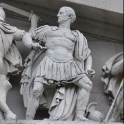 Varus' suicide, shown in the Walhalla (Regensburg)