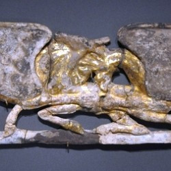 Pydna, Plaque of two griffins killing a stag