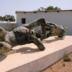 The Fascist statues of the two brothers