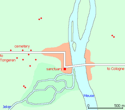 Maastricht, Map of the Roman town
