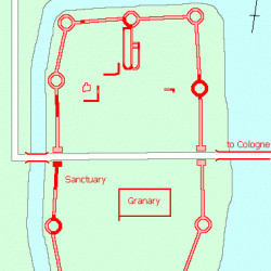 Maastricht, Map of the late Roman fort