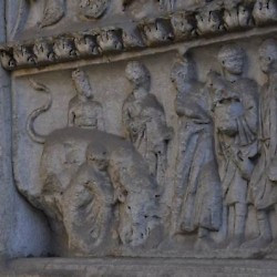 Rome, Arch of the Bankers, Sacrifice of a bull