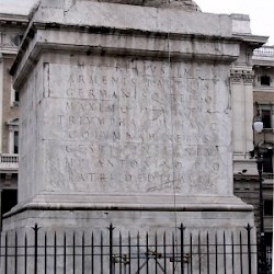 Rome, Column of Marcus Aurelius, pedestal with inscription