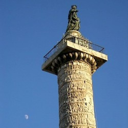 Rome, Column of Marcus Aurelius, top (with moon)