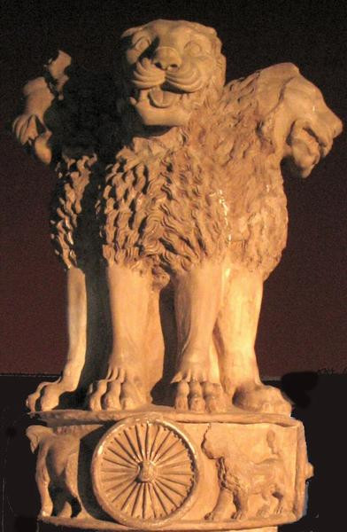 Lion-shaped Indian capital from the age of Ashoka