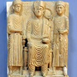 Palmyra, Temple of Nabu, Relief: three generations of priests