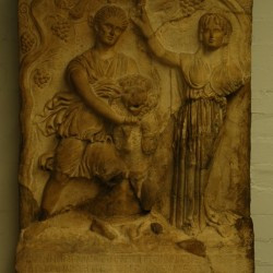 Cyrene, Temple of Aphrodite, Relief of the nymph killing a lion