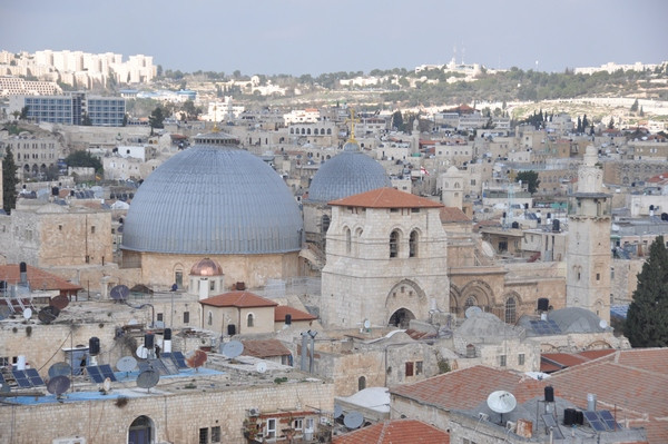Jerusalem, Basilica of the Holy Sepulchre, from the southwest