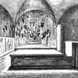 Jerusalem, Basilica of the Holy Sepulchre, Drawing by De Bruijn
