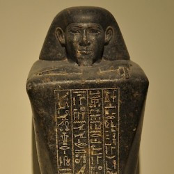 Thebes (?), Block statue of Prince Horwedja, governor and high priest in Heliopolis