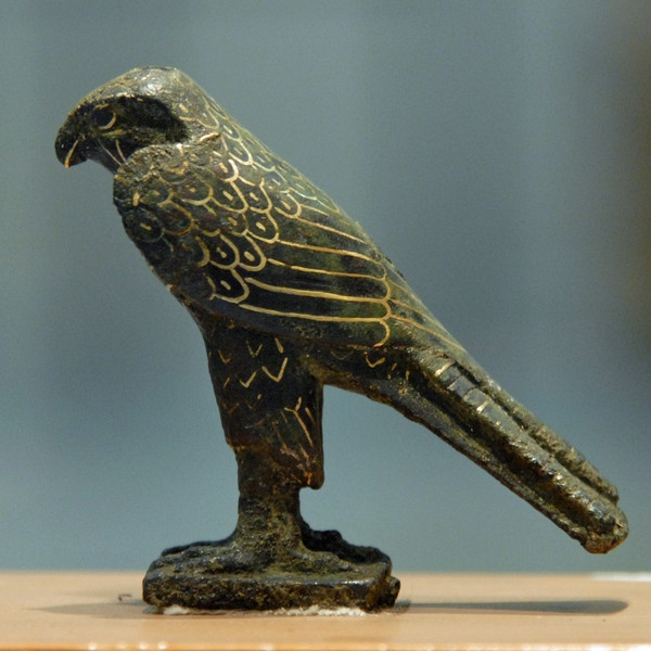 Ugarit, Bronze falcon in Egyptianizing style