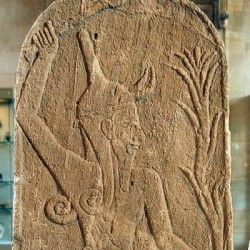 Ugarit, Stele of the "smiting god"
