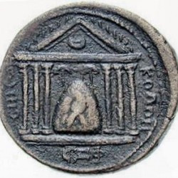 The baetyl of Elagabal on a coin from Emesa