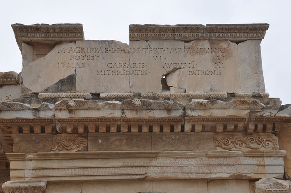 Ephesus, Agora Gate, inscription mentioning Agrippa, Julia, and a local leader named Mithridates